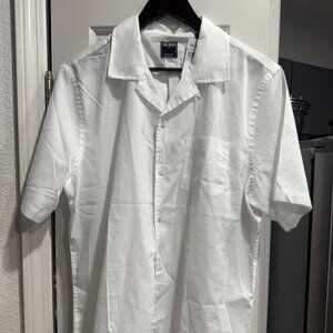 Todd Snyder White Camp Collar Shirt L NWT